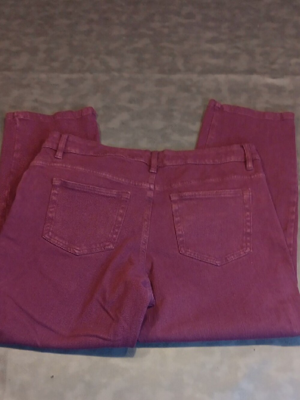 Coldwater Creek Womens Knit Denim Straight Leg Jeans in Burgundy/Plum - Picture 10 of 11